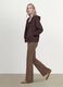 Braune Flare-Fit-Leggings aus elastischem Viskose-Jersey_2