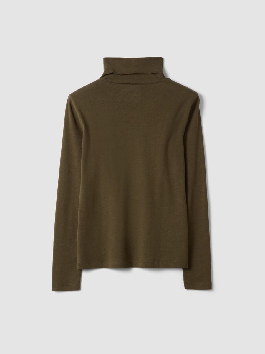 Brown crew-neck pure cotton T-shirt_6