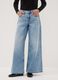 Light blue pure cotton super wide-leg jeans_1