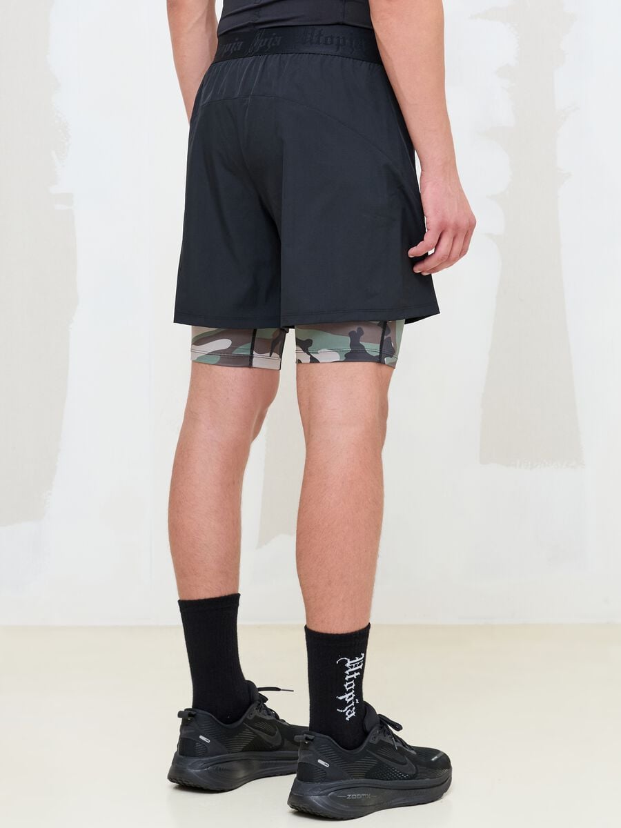 Technical Shorts Camo-Schwarz_3