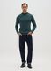 Pure cotton green regular fit sweater_1