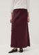 Red satin maxi skirt with elasticated waist_1