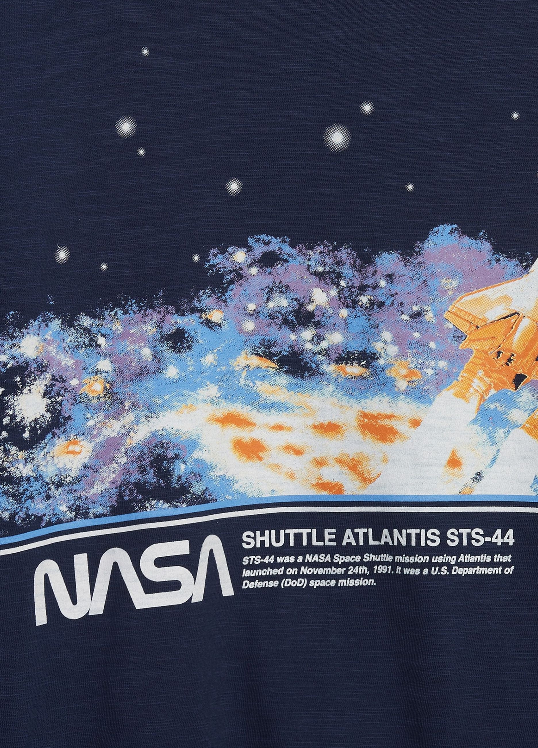 Round-neck T-shirt with NASA print