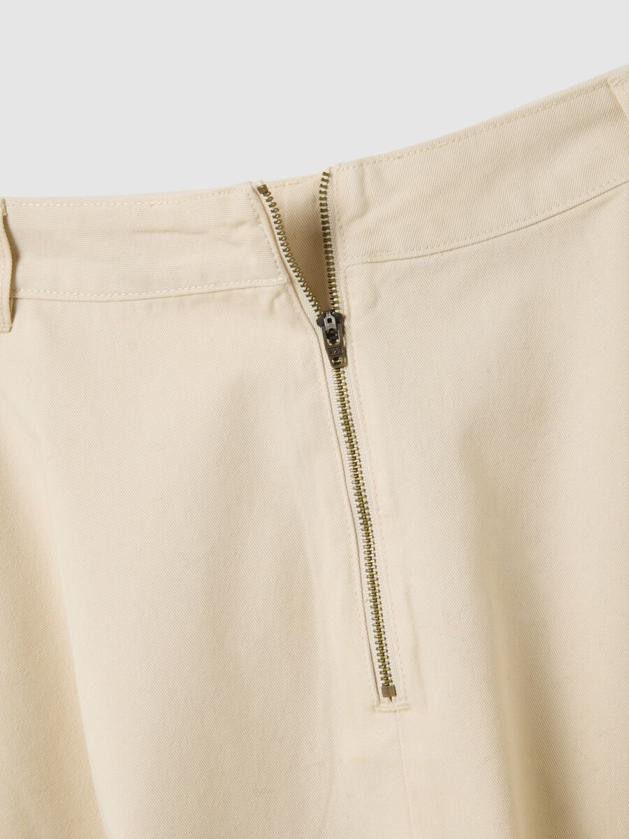 Beige pure cotton skirt_6