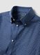 Blue checked short-sleeve shirt_5