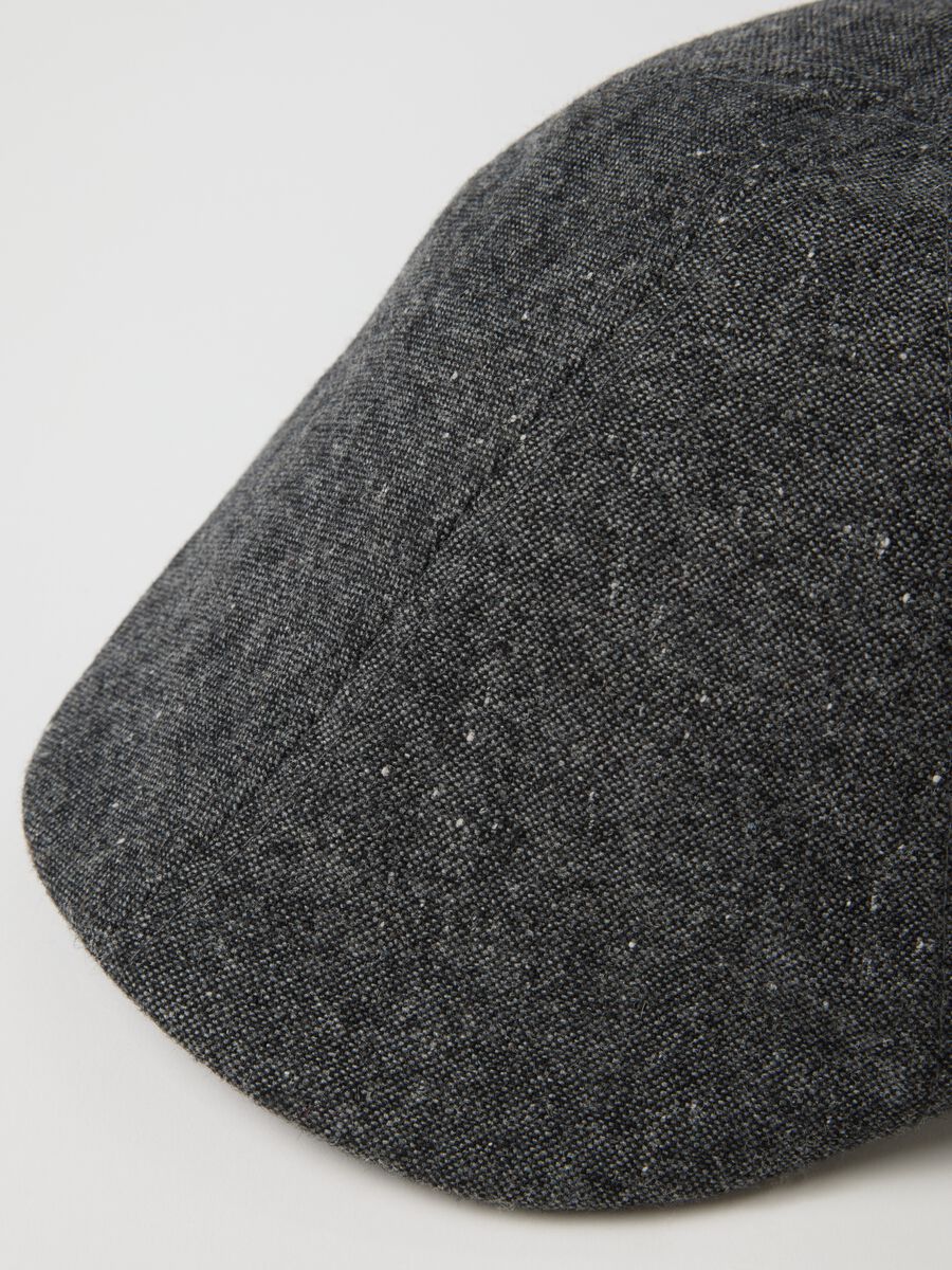 Grey wool blend hat_1