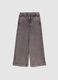 Grey Denim Wide Leg Girls' Trousers_4