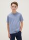 Boys' light blue crew neck T-shirt in pure cotton over fit_0
