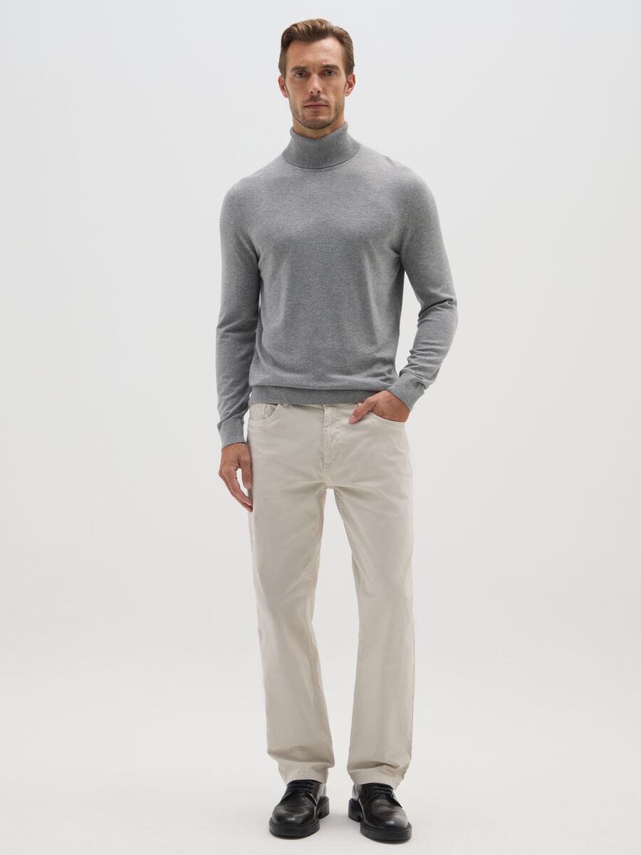 Grey regular fit turtleneck_1
