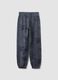 Grey oversized cotton jogger trousers with all-over print for boys_1