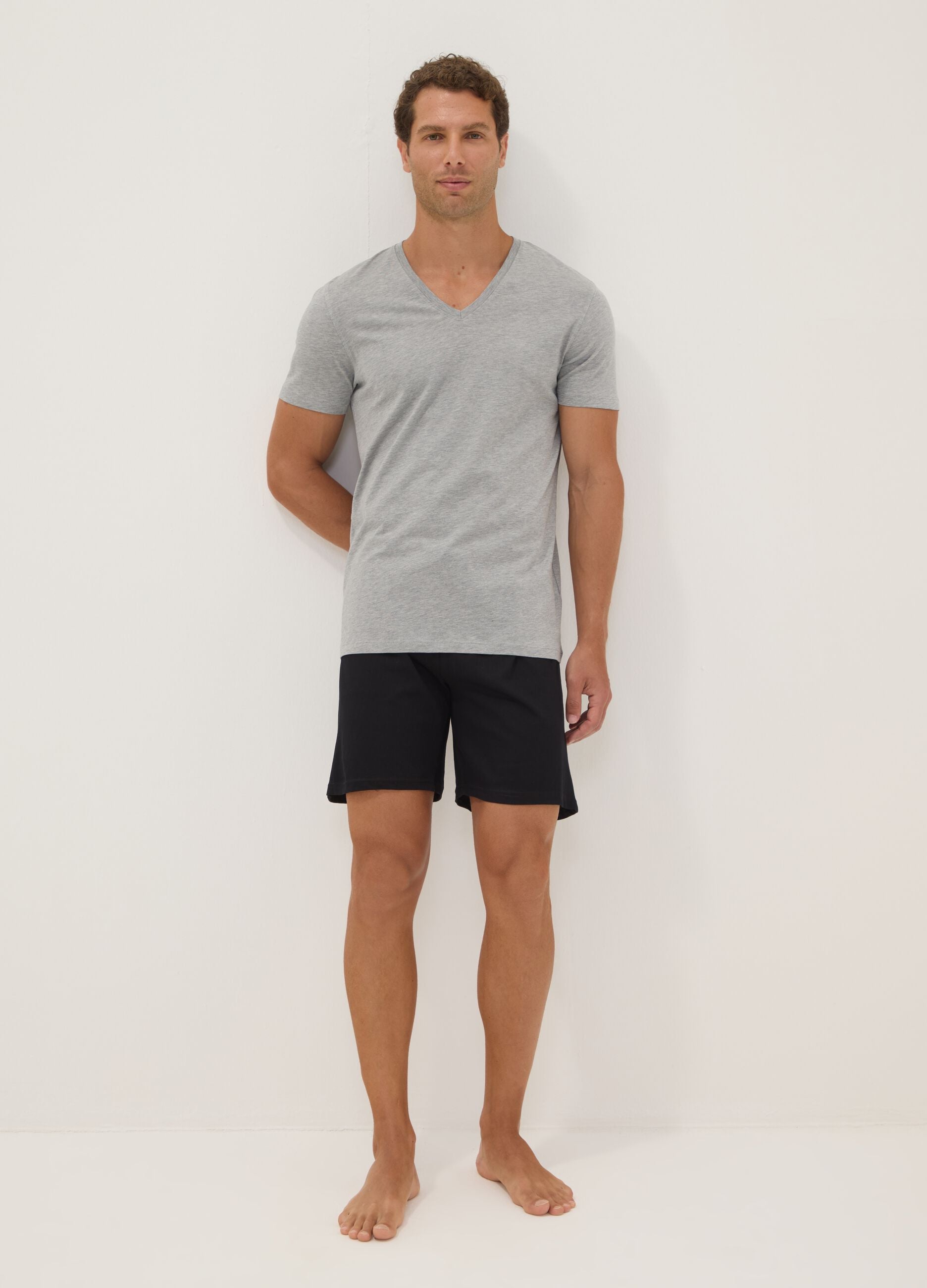 2-pack of multicolour organic cotton pyjama shorts