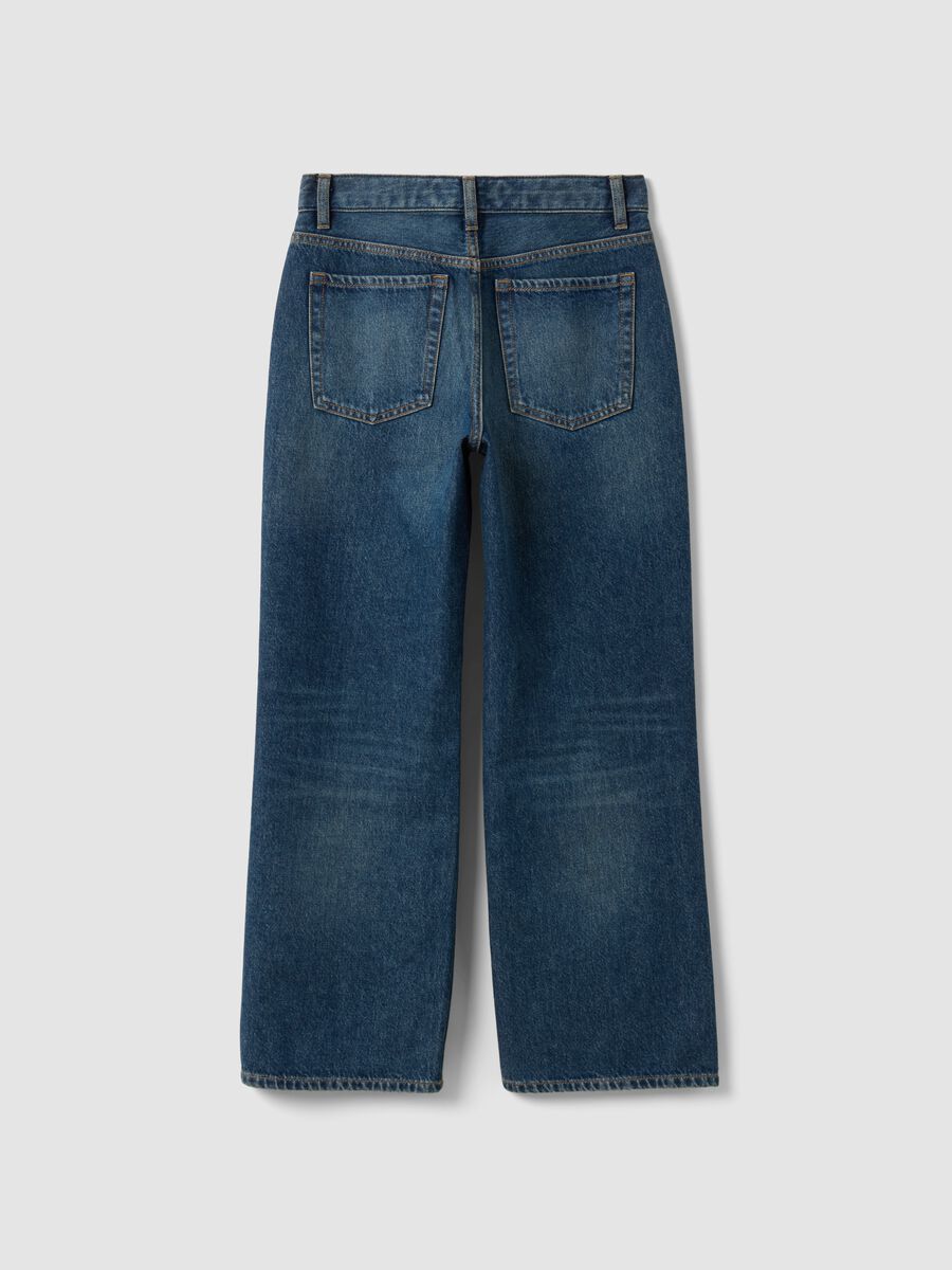 Straight-Fit-Jeans aus reiner Baumwolle in Dunkelblau_5