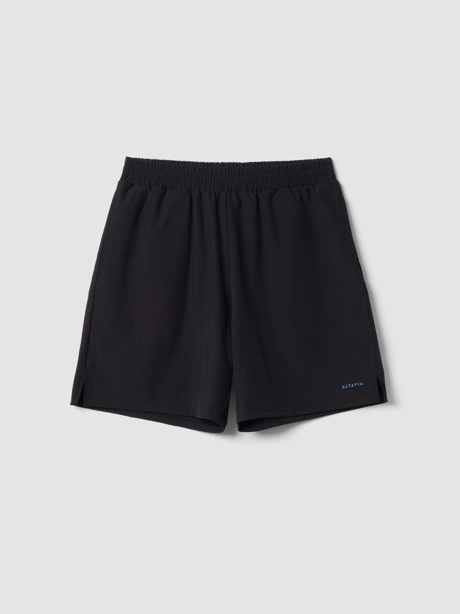 Black easy-dry stretch shorts ALTAVIA RUNNING_0