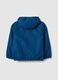 Giacca impermeabile blu regular fit con cappuccio e zip da bambino_1