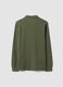 Green long-sleeve organic cotton piqu&eacute; polo, regular fit_6
