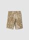 Pure Cotton Beige Printed Shorts for Boys Regular Fit_4