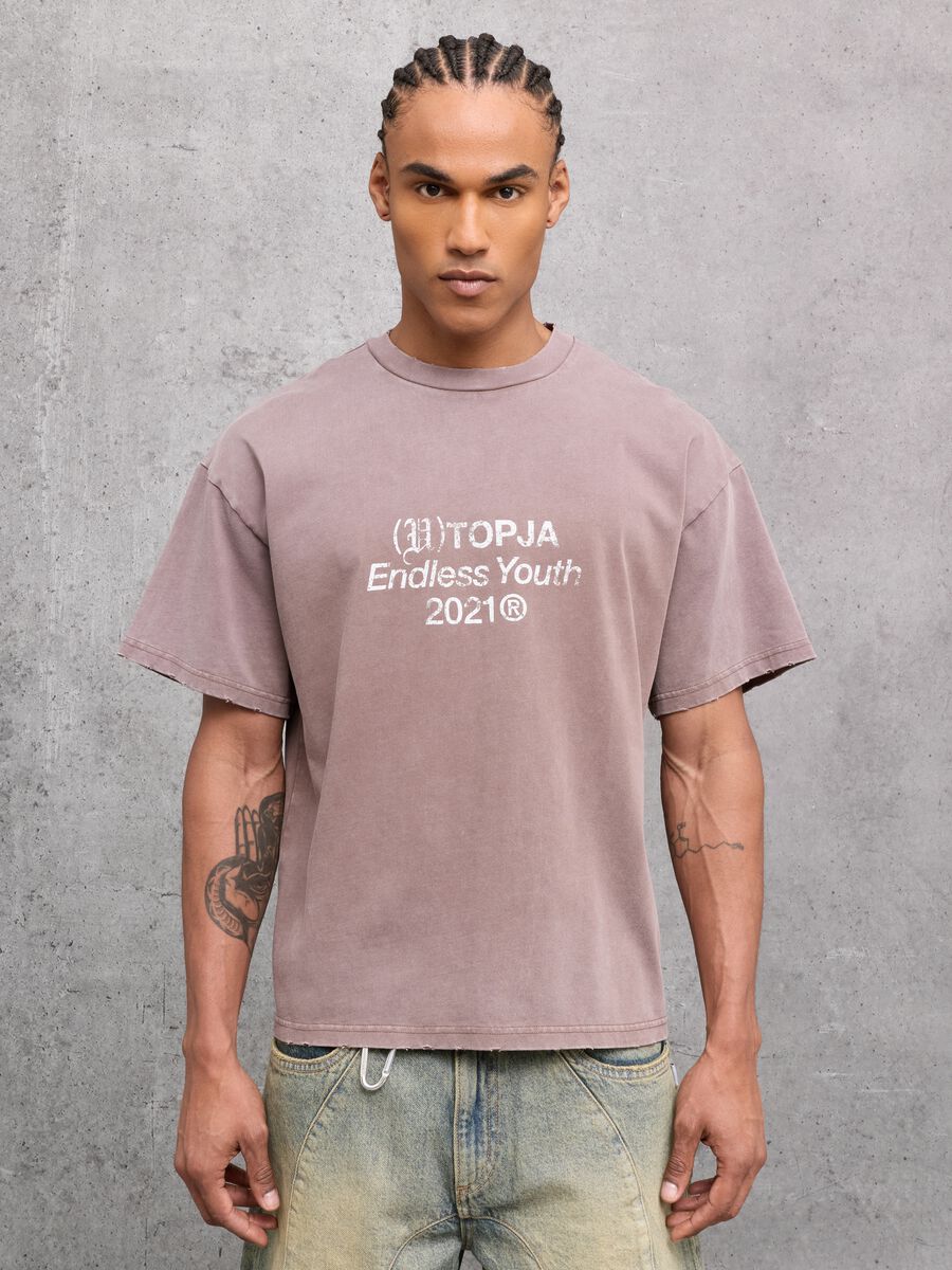 Sunfaded Oversized T-shirt &ndash; Mocha_1