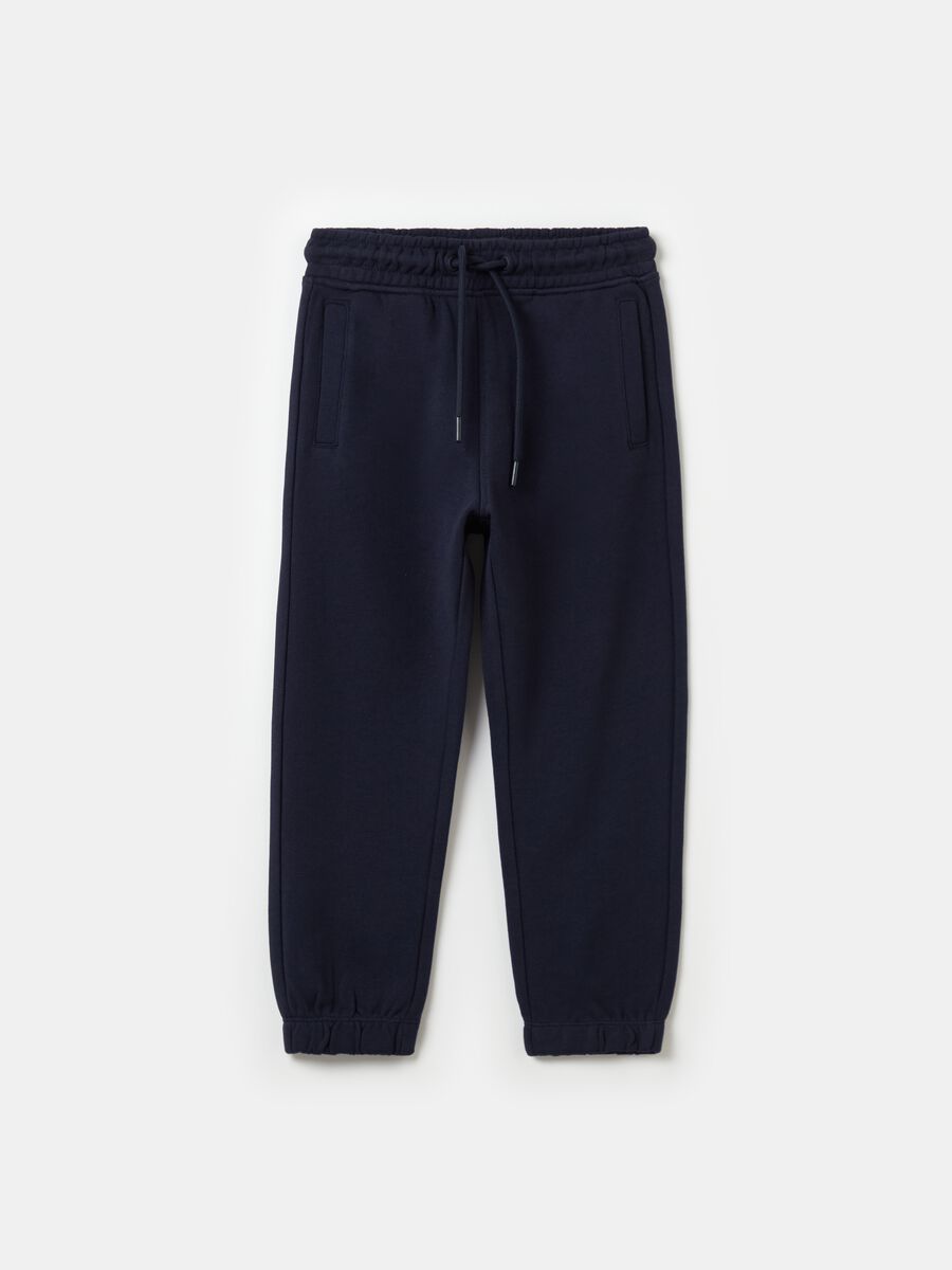 Essential joggers in 100% organic cotton with drawstring_0
