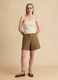 Beige strapless cotton-blend top, regular fit with textured knit_2