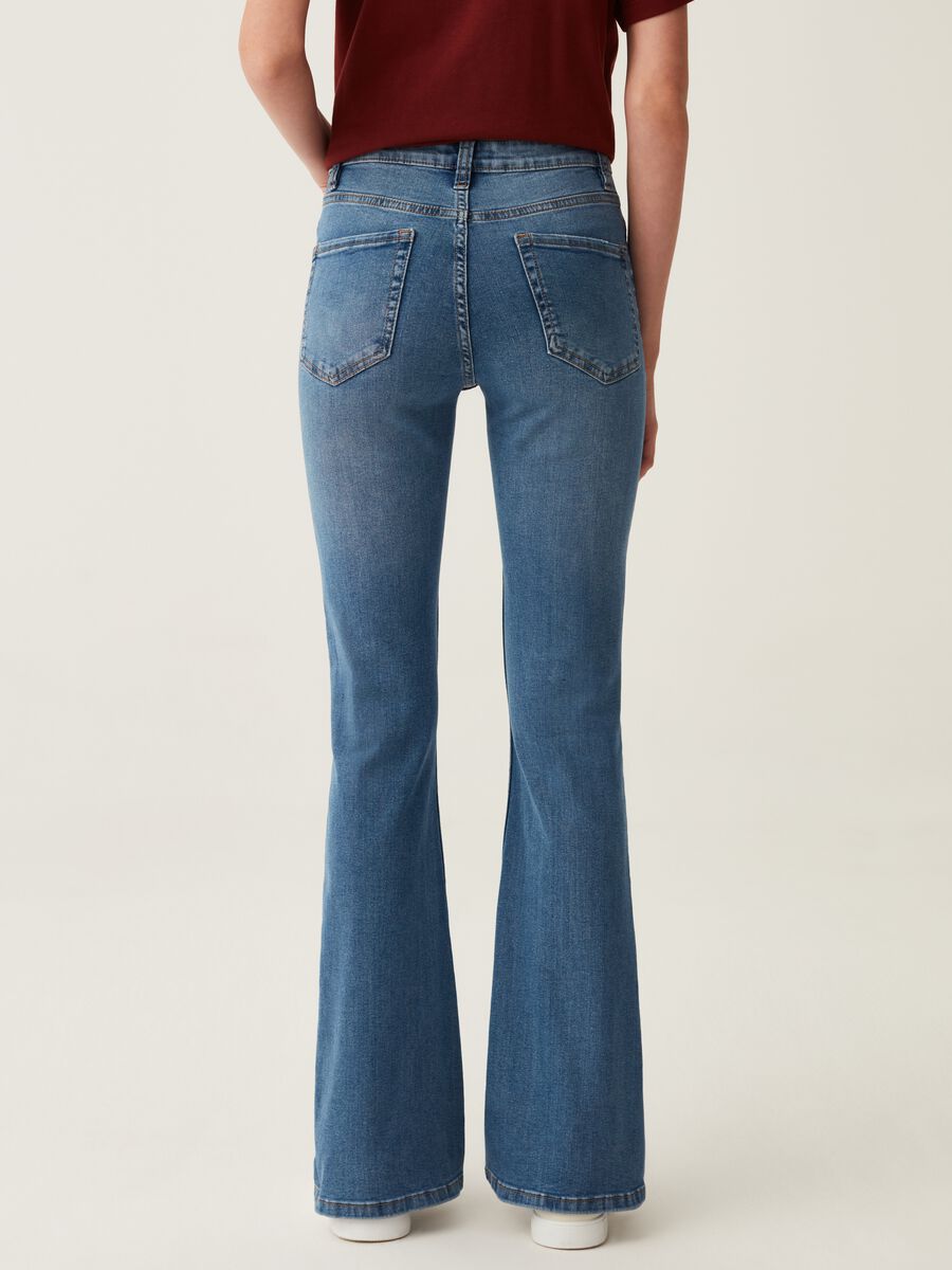 Flared-fit stretch jeans_2