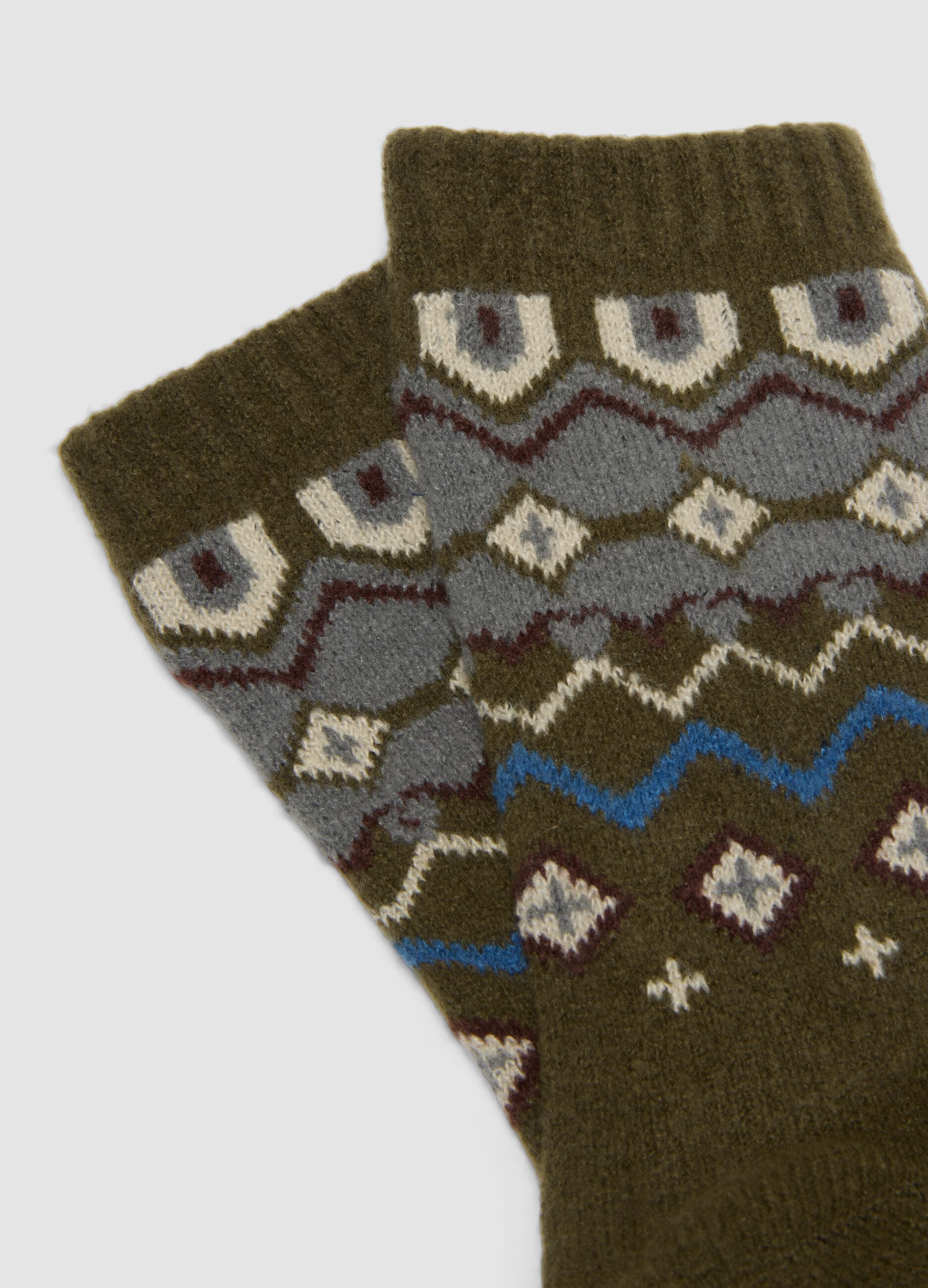 Two-pack of multicolour stretch-fabric socks