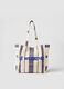 Pure cotton bag with white and blue stripes and button fastening_0