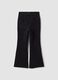 Schwarze Flared-Jeggings aus Stretch-Baumwolle f&uuml;r M&auml;dchen_1