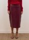 Red midi skirt in pure viscose with embossed print_2