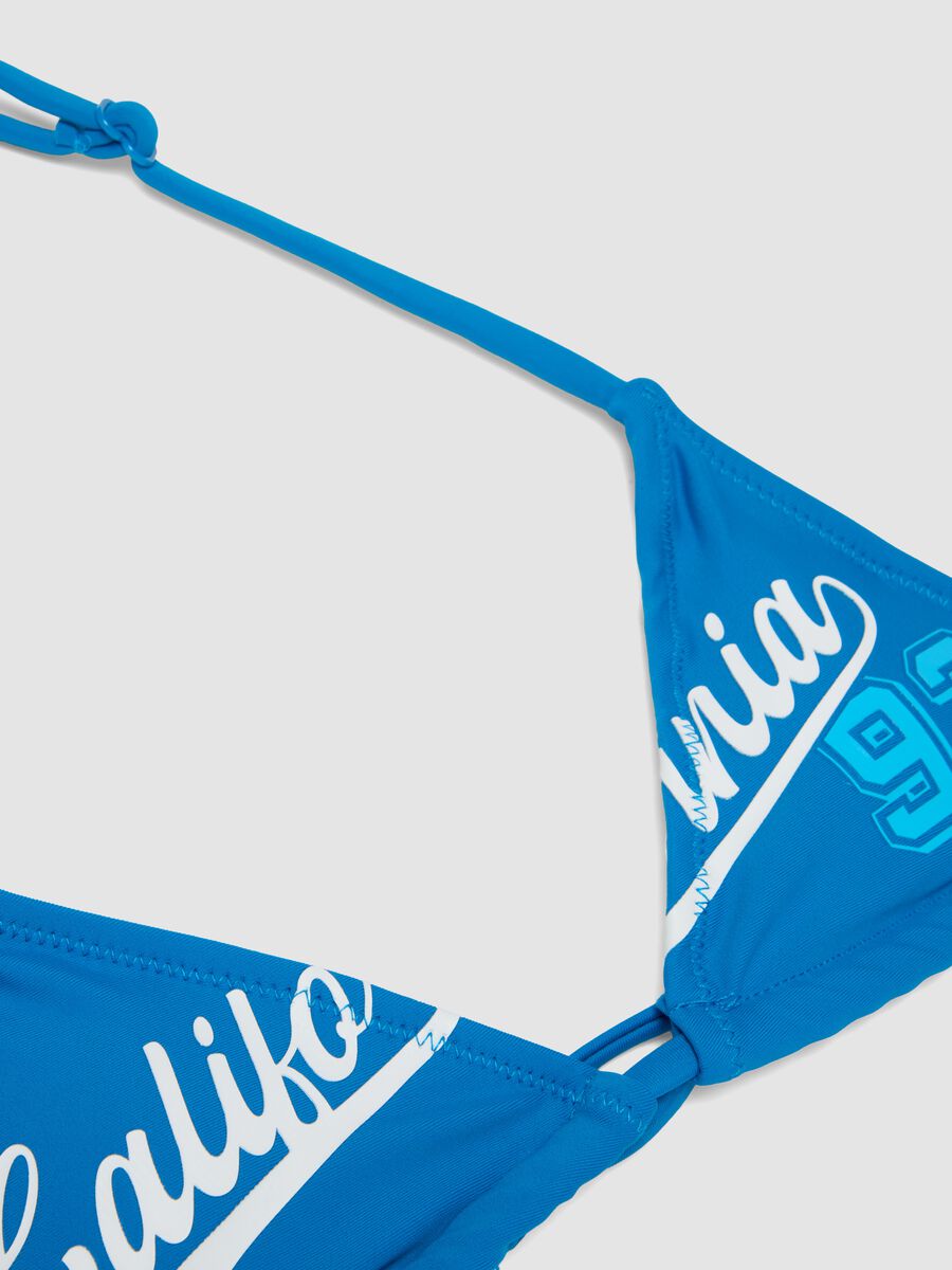 Blue triangle bikini in stretch fabric_2