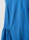 Blue pure cotton dress with boat neckline_1