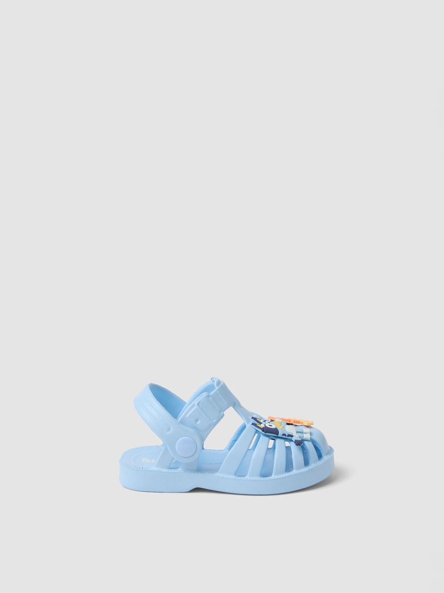 Baby blue sandals with decorative appliqu&eacute;s_0