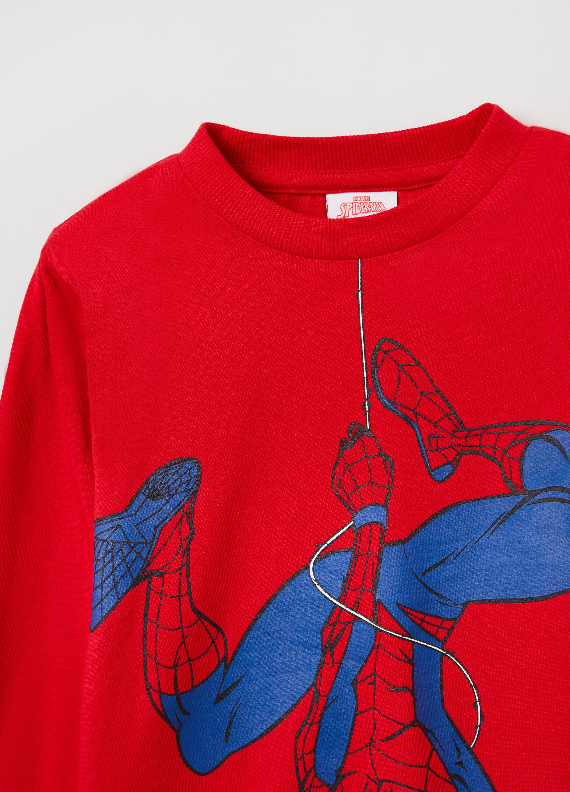 Long-sleeved T-shirt with Spider-Man print
