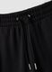 Black organic cotton culotte trousers for girls_1