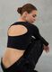 Cut Out Crop Long-sleeved Black_3