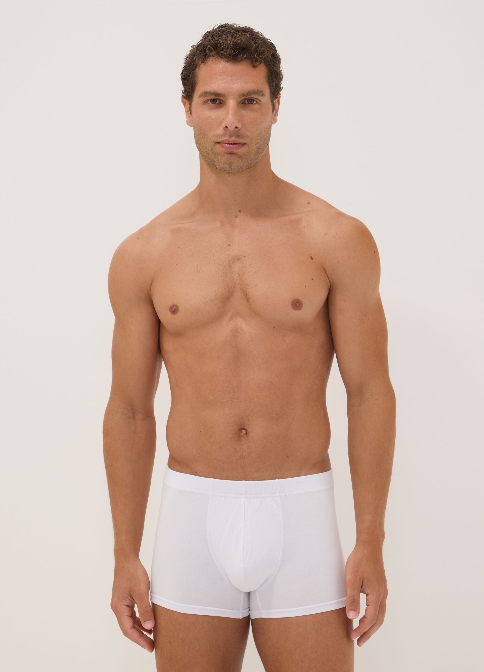 5er-Pack weisse Boxer aus Bio-Baumwolle