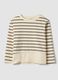 Multicolour striped stretch cotton blend sweater regular fit_4