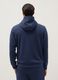 Blue Regular Fit Hooded Sweatshirt with Front Zip Neck_2