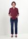 Rote Bluse mit Punkten und klassischem Kragen, Regular Fit_1