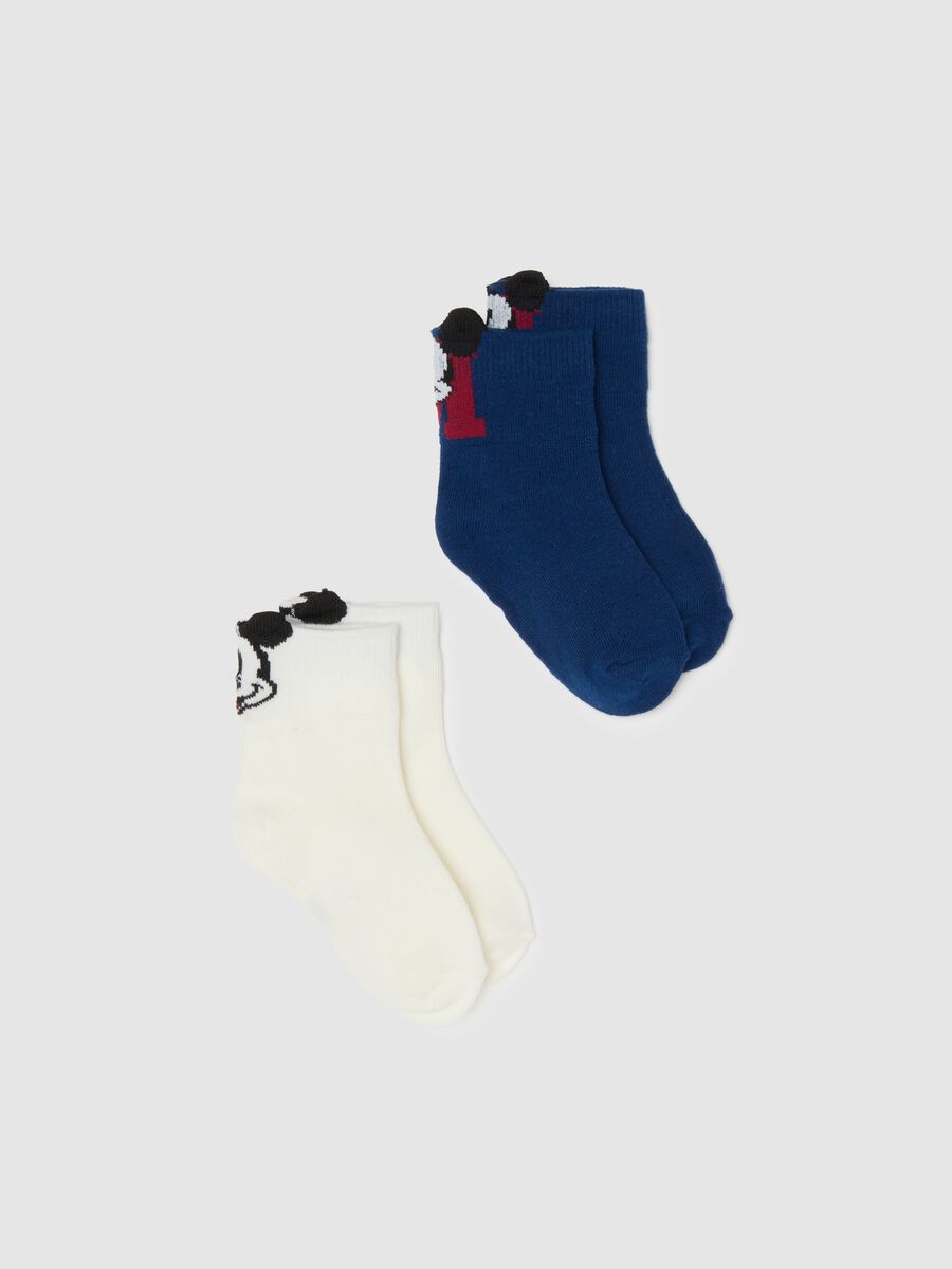 Zweierpack multicolor Socken aus Baumwollmischung f&uuml;r Babys mit Disney-Stickerei_0