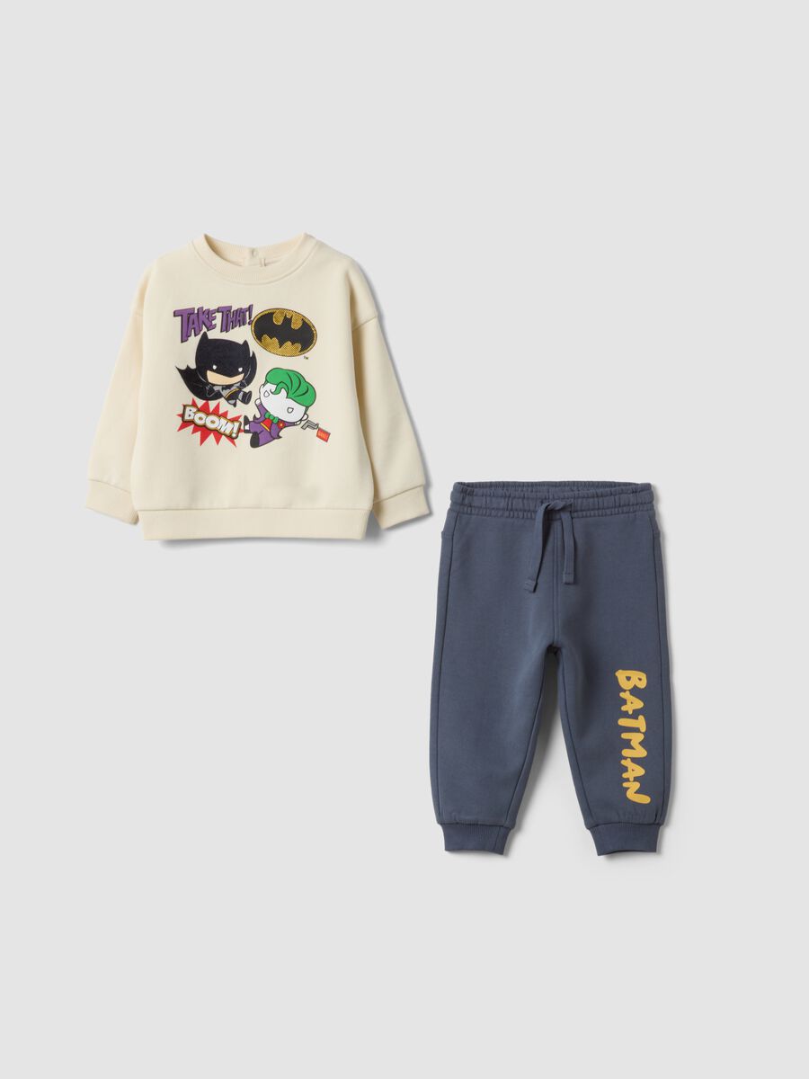 Beige and blue Batman organic cotton set_0