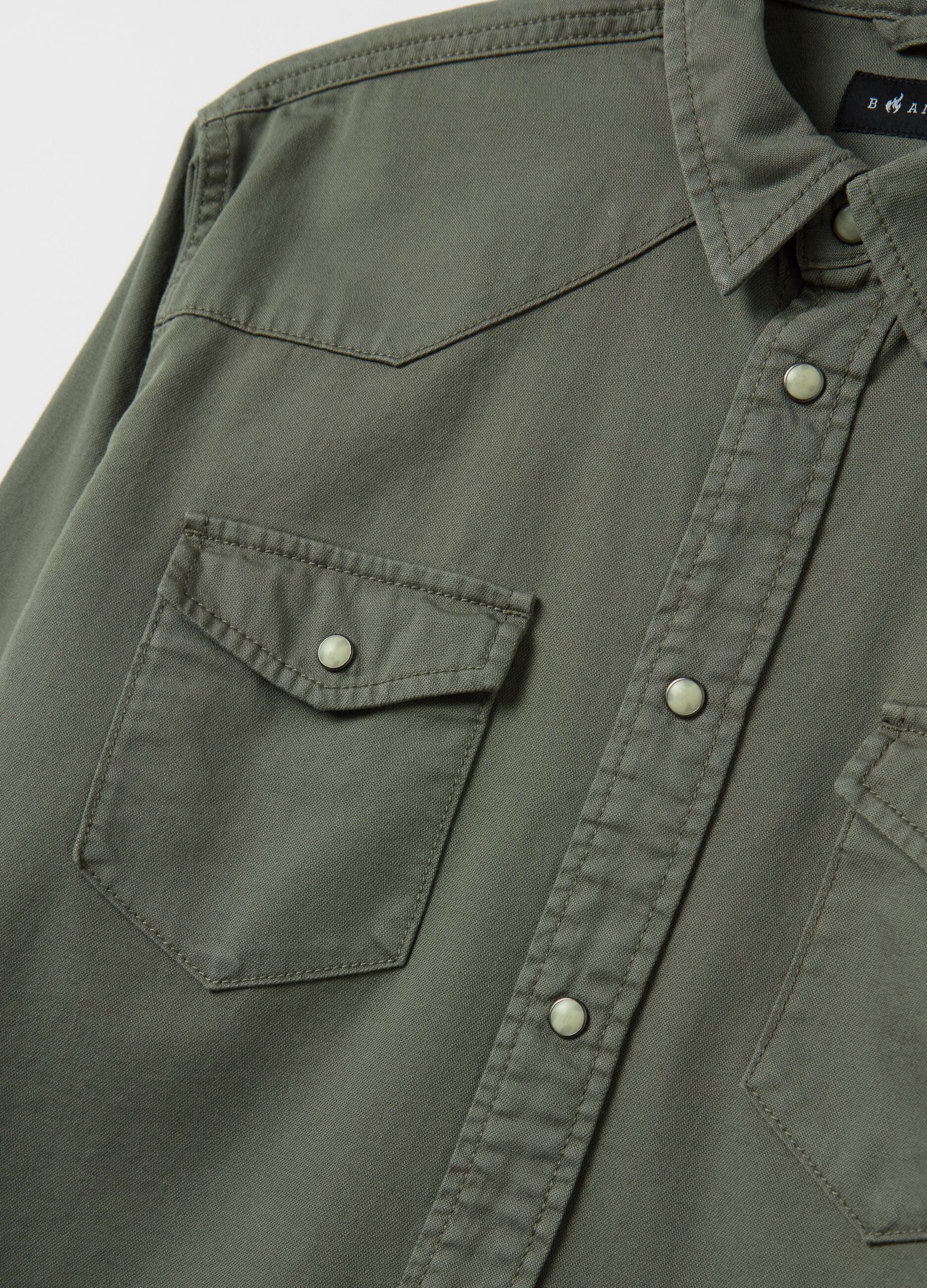 Cowboy shacket in cotton