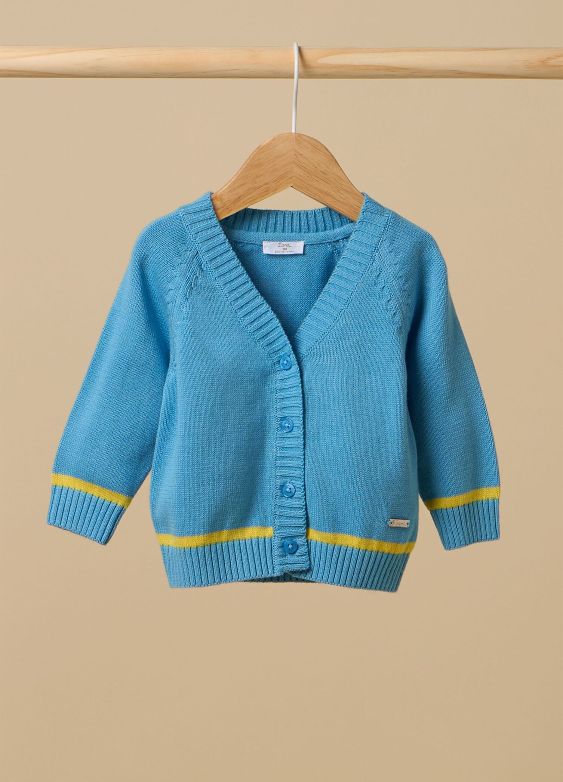 Cardigan tricot IANA in puro cotone neonato