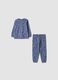 Blaue Pyjamas aus reiner Bio-Baumwolle mit Mickey-Mouse-Print_0