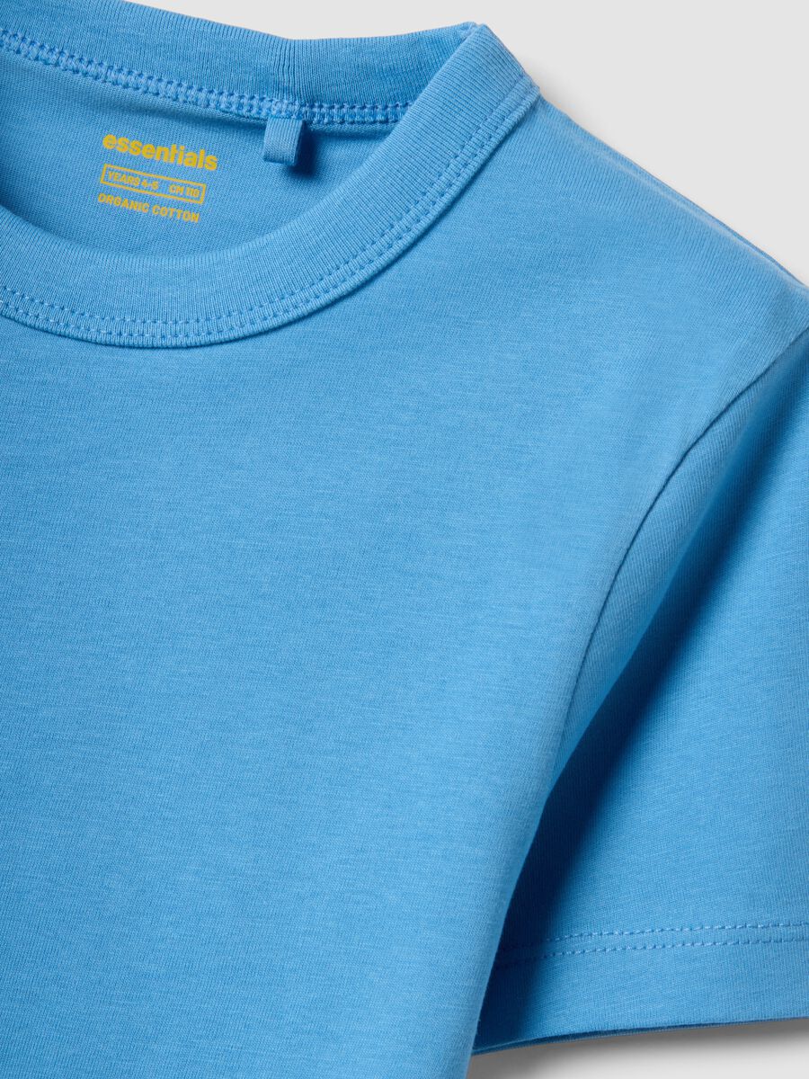 Boys' light blue pure cotton oversized T-shirt_2