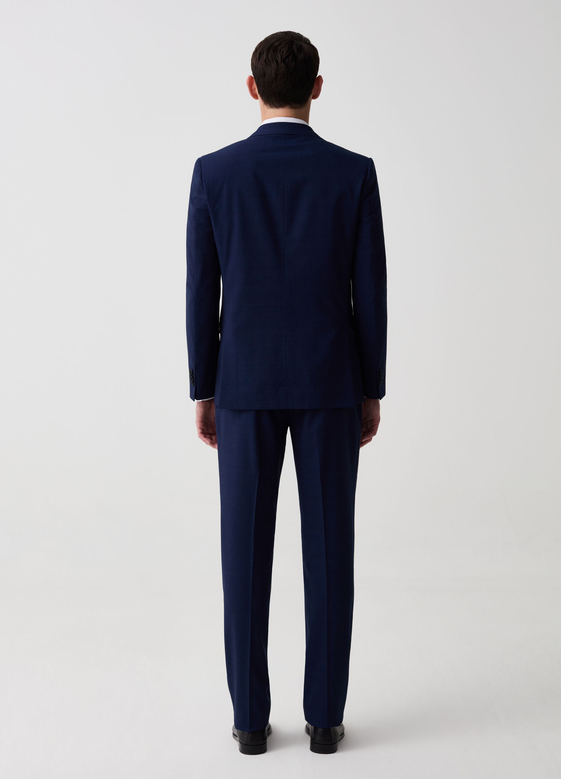 Regular-fit suit with Prince-of-Wales design