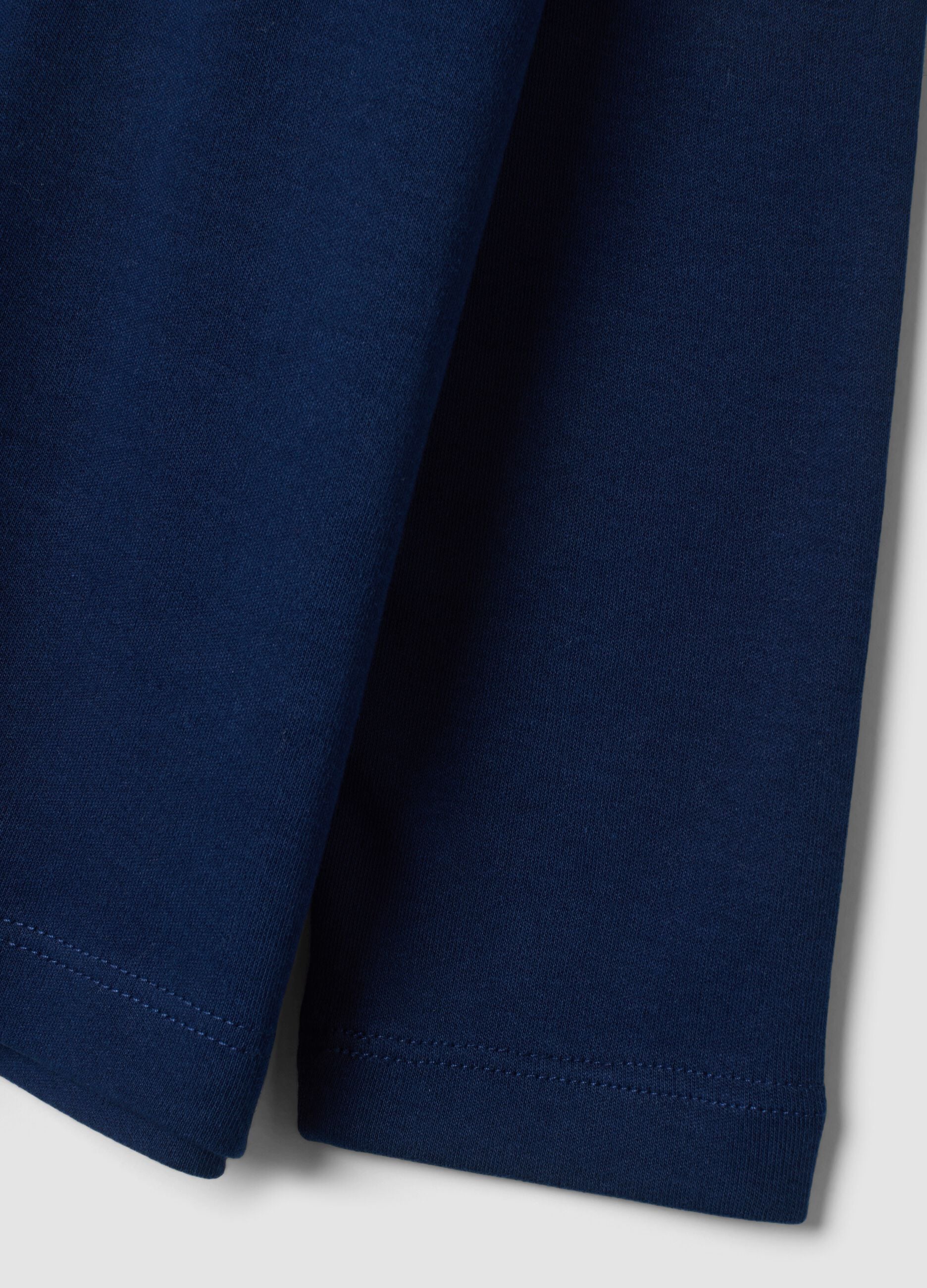 T-shirt blu navy in puro cotone organico con girocollo