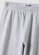 Grey jogger trousers in organic cotton and viscose blend for girls_5