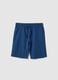 Boy's regular fit blue pure cotton shorts_3