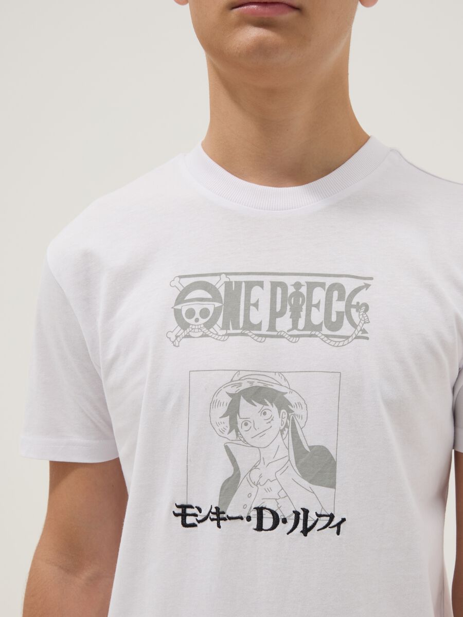 Camiseta blanca de manga corta en algod&oacute;n puro_2