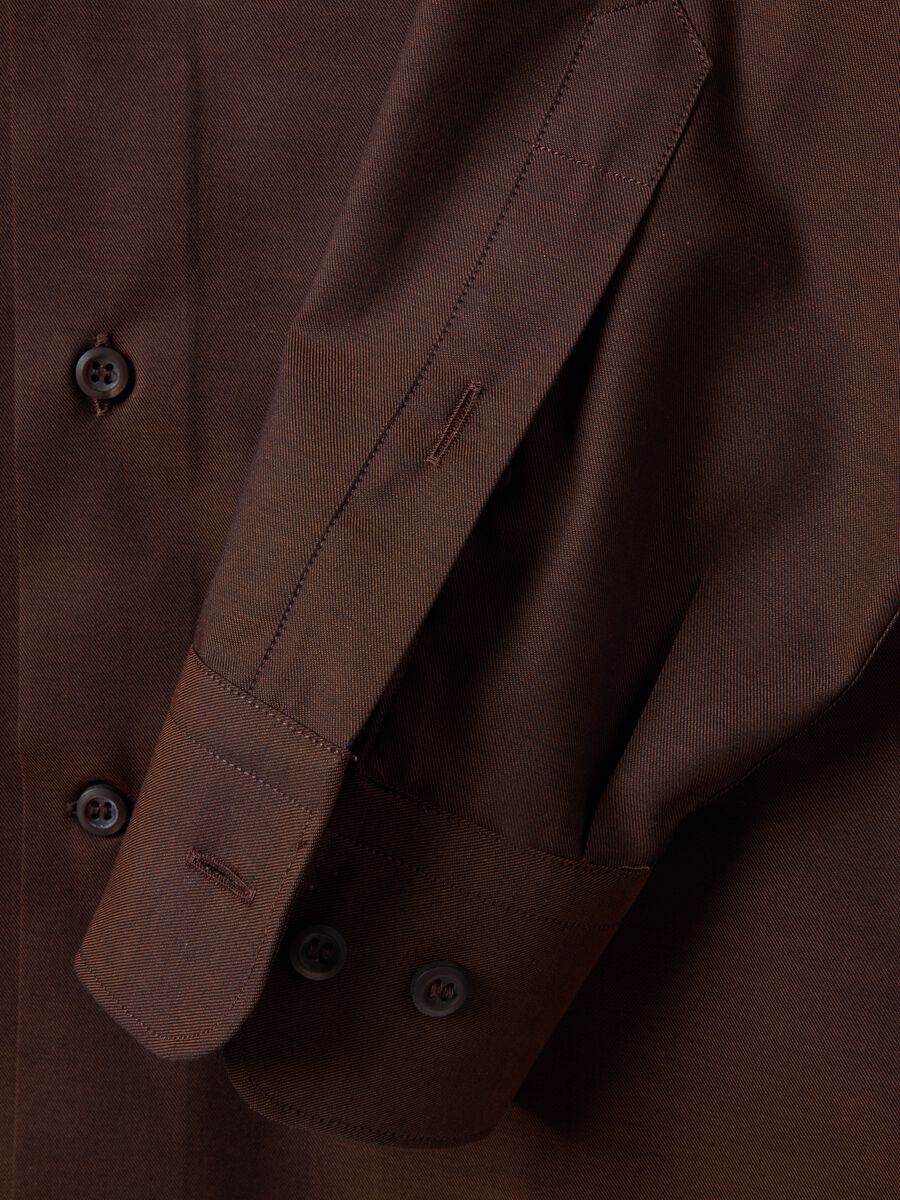 Pure cotton brown shirt regular fit easy iron_5